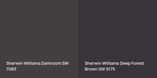 SW 7083 Darkroom vs SW 9175 Deep Forest Brown