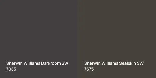 SW 7083 Darkroom vs SW 7675 Sealskin