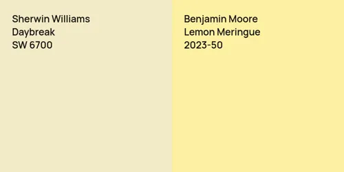 SW 6700 Daybreak vs 2023-50 Lemon Meringue