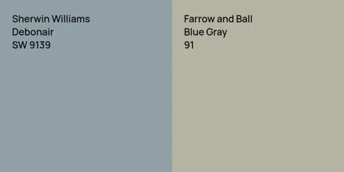 SW 9139 Debonair vs 91 Blue Gray