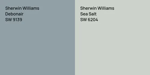 SW 9139 Debonair vs SW 6204 Sea Salt