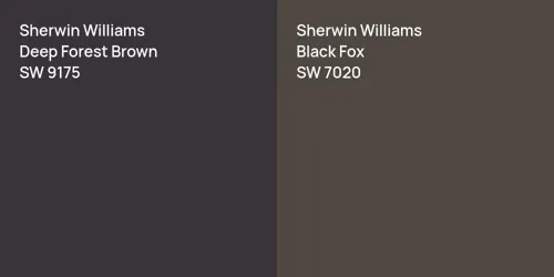 SW 9175 Deep Forest Brown vs SW 7020 Black Fox