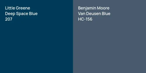 207 Deep Space Blue vs HC-156 Van Deusen Blue