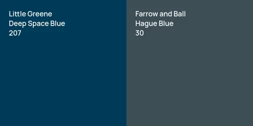 207 Deep Space Blue vs 30 Hague Blue