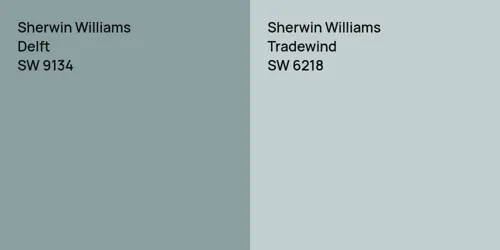 SW 9134 Delft vs SW 6218 Tradewind