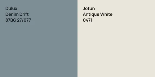 87BG 27/077 Denim Drift vs 0471 Antique White