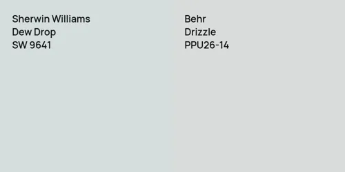 SW 9641 Dew Drop vs PPU26-14 Drizzle