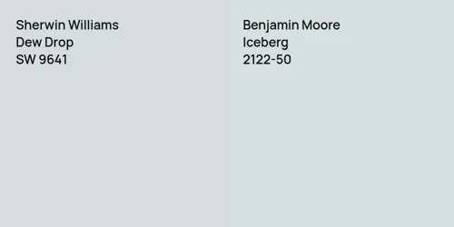 SW 9641 Dew Drop vs 2122-50 Iceberg