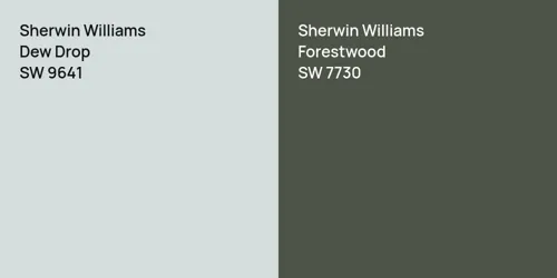 SW 9641 Dew Drop vs SW 7730 Forestwood