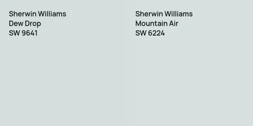 SW 9641 Dew Drop vs SW 6224 Mountain Air