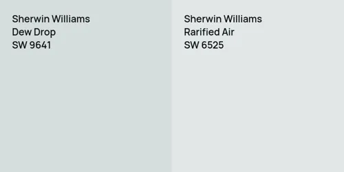 SW 9641 Dew Drop vs SW 6525 Rarified Air