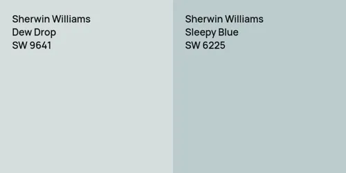 SW 9641 Dew Drop vs SW 6225 Sleepy Blue