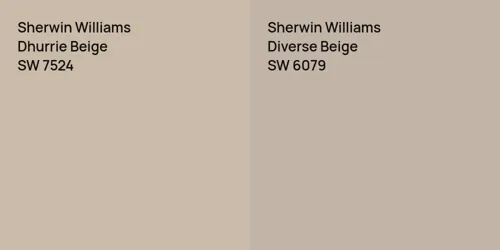 SW 7524 Dhurrie Beige vs SW 6079 Diverse Beige