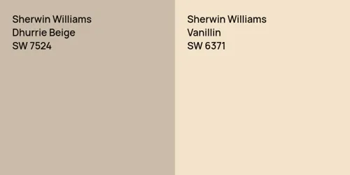 SW 7524 Dhurrie Beige vs SW 6371 Vanillin