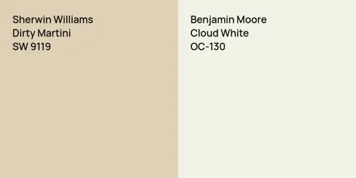 SW 9119 Dirty Martini vs OC-130 Cloud White