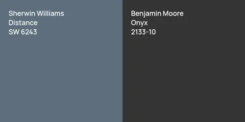 SW 6243 Distance vs 2133-10 Onyx