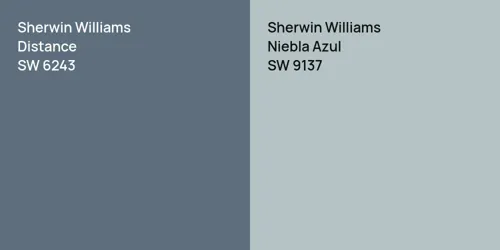 SW 6243 Distance vs SW 9137 Niebla Azul