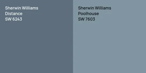 SW 6243 Distance vs SW 7603 Poolhouse