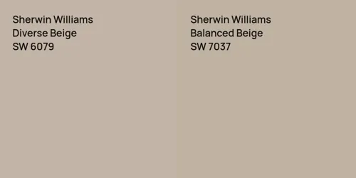 SW 6079 Diverse Beige vs SW 7037 Balanced Beige