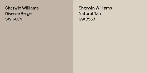 SW 6079 Diverse Beige vs SW 7567 Natural Tan