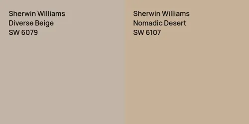 SW 6079 Diverse Beige vs SW 6107 Nomadic Desert