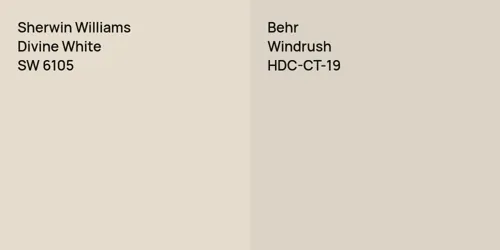 SW 6105 Divine White vs HDC-CT-19 Windrush