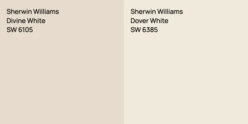 SW 6105 Divine White vs SW 6385 Dover White