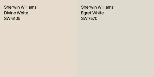 SW 6105 Divine White vs SW 7570 Egret White