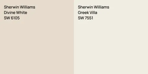 SW 6105 Divine White vs SW 7551 Greek Villa