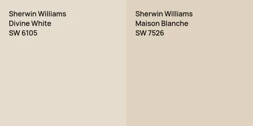 SW 6105 Divine White vs SW 7526 Maison Blanche