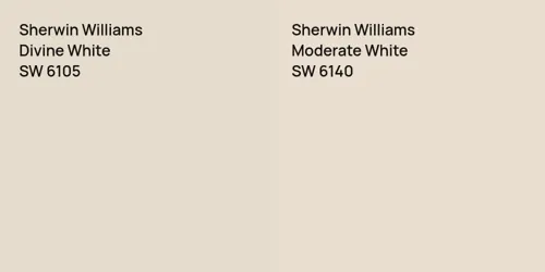 SW 6105 Divine White vs SW 6140 Moderate White