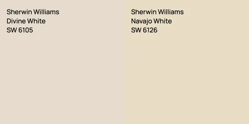 SW 6105 Divine White vs SW 6126 Navajo White