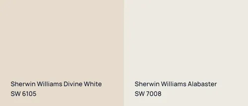 SW 6105 Divine White vs SW 7008 Alabaster