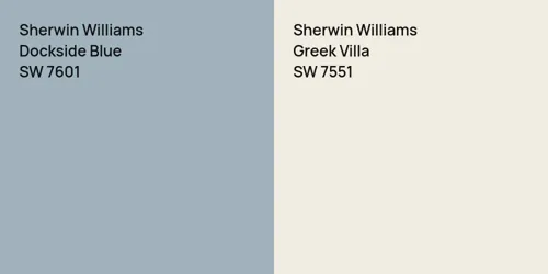 SW 7601 Dockside Blue vs SW 7551 Greek Villa