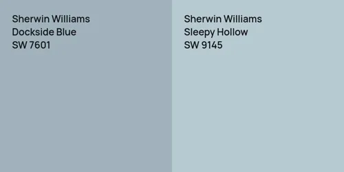 SW 7601 Dockside Blue vs SW 9145 Sleepy Hollow