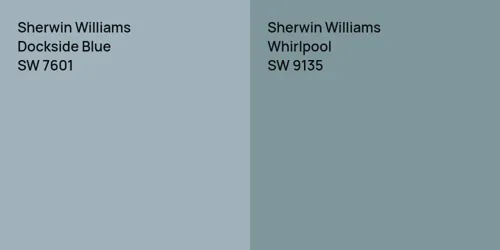 SW 7601 Dockside Blue vs SW 9135 Whirlpool