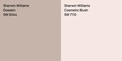 SW 6044 Doeskin vs SW 7110 Cosmetic Blush