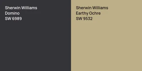 SW 6989 Domino vs SW 9532 Earthy Ochre