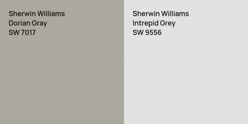 SW 7017 Dorian Gray vs SW 9556 Intrepid Grey