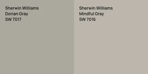 SW 7017 Dorian Gray vs SW 7016 Mindful Gray