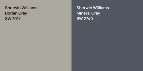 SW 7017 Dorian Gray vs SW 2740 Mineral Gray