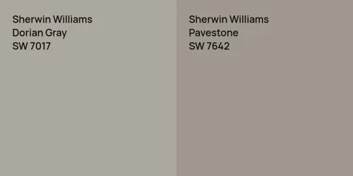 SW 7017 Dorian Gray vs SW 7642 Pavestone