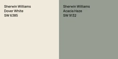 SW 6385 Dover White vs SW 9132 Acacia Haze