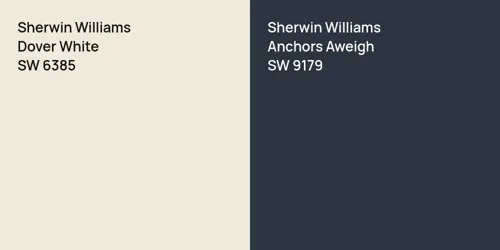 SW 6385 Dover White vs SW 9179 Anchors Aweigh