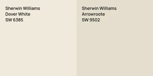 SW 6385 Dover White vs SW 9502 Arrowroote