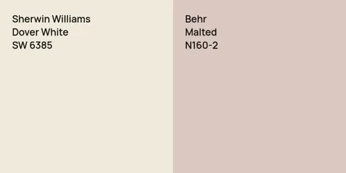 SW 6385 Dover White vs N160-2 Malted