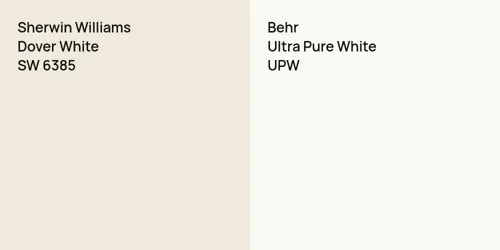 SW 6385 Dover White vs UPW Ultra Pure White