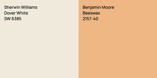 SW 6385 Dover White vs 2157-40 Beeswax