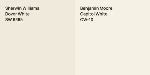 SW 6385 Dover White vs CW-10 Capitol White