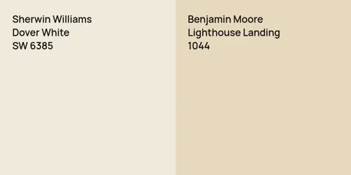 SW 6385 Dover White vs 1044 Lighthouse Landing